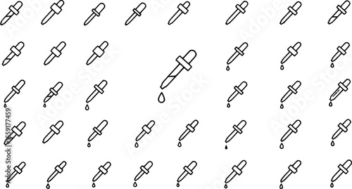 Dropper icon pack in flat and thin liner vectors graphic for ui designs
