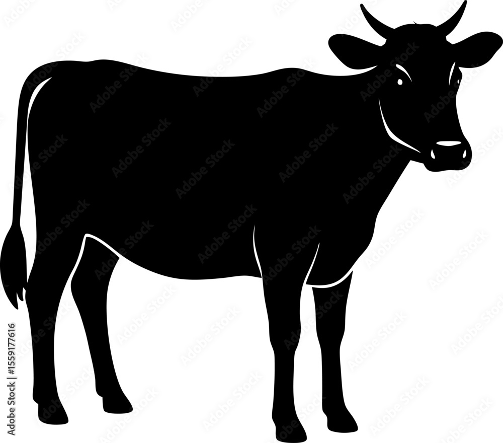 silhouette of a cow silhouette of a cow