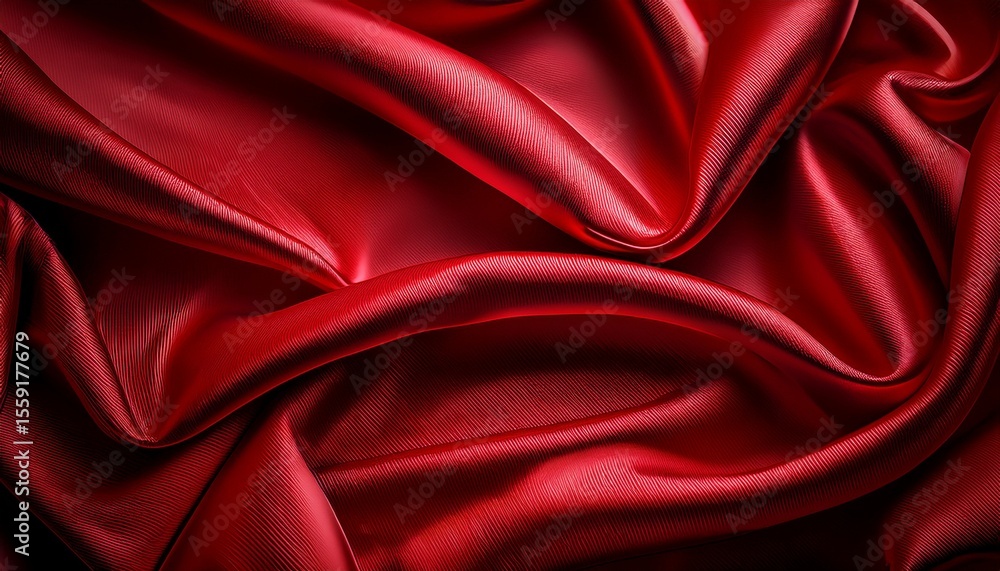 Obraz premium red silk satin background created with generative ai