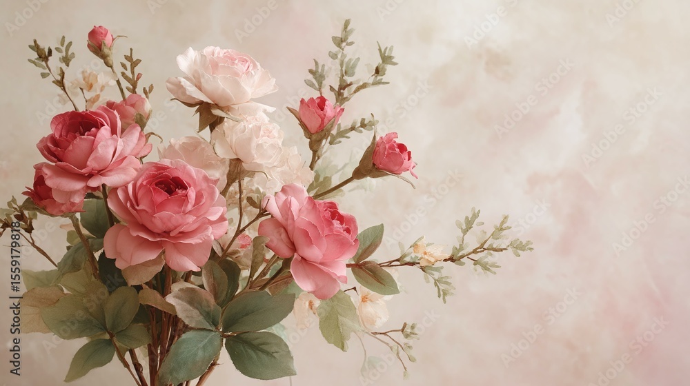 Fototapeta premium Vintage Floral Bouquet Arrangement