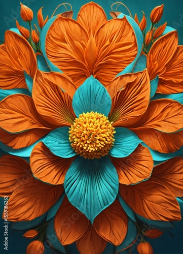 colorful flower background Al