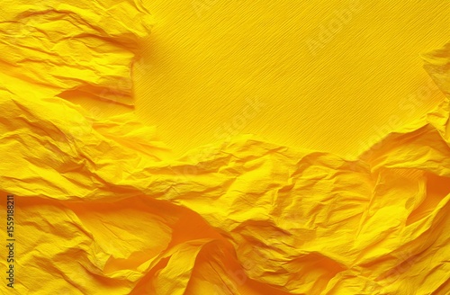 Wallpaper Mural Yellow Crumpled Paper Texture Background Torontodigital.ca