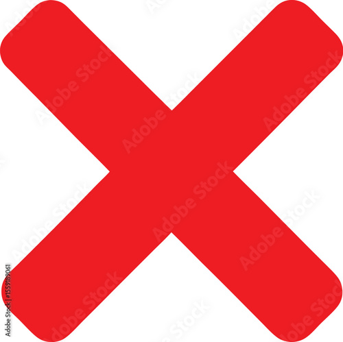Red Cross Icon Simple, Bold, and Versatile Design Element