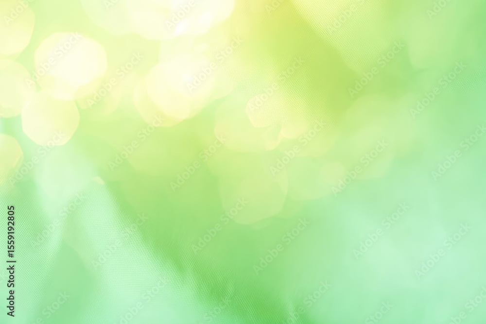 Fototapeta premium Soft Pastel Green Abstract Background with Light Bokeh