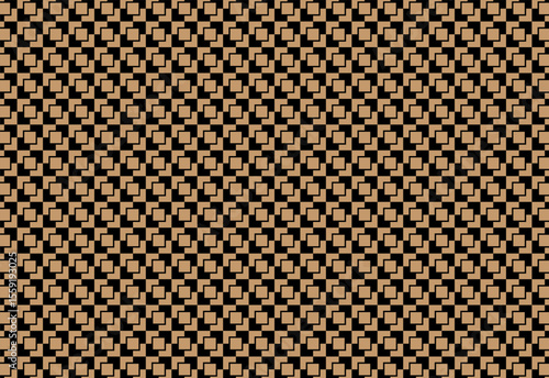 checkerboard seamless pattern geometric plaid cut off rectangle two color brown and black, paper pattern, Retro background fabric. Vintage checkered color geometric texture,