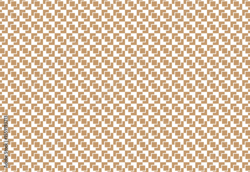 checkerboard seamless pattern geometric plaid cut off rectangle two color brown and white, paper pattern, Retro background fabric. Vintage checkered color geometric texture,