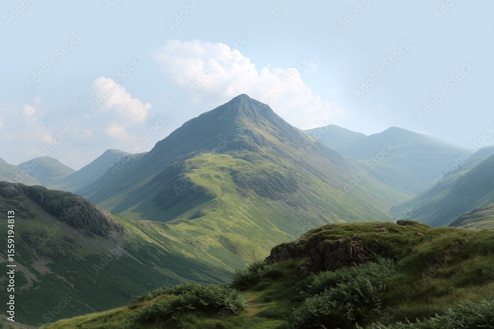 Fototapeta premium Majestic Mountain Range Landscape