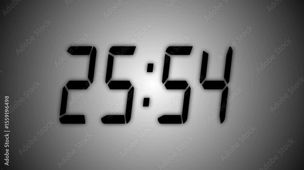 Minimal countdown timer animation from 26 to 25 minute. High quality 4K video. Minimal countdown timer animation from 26 to 25 minute. High quality 4K video.