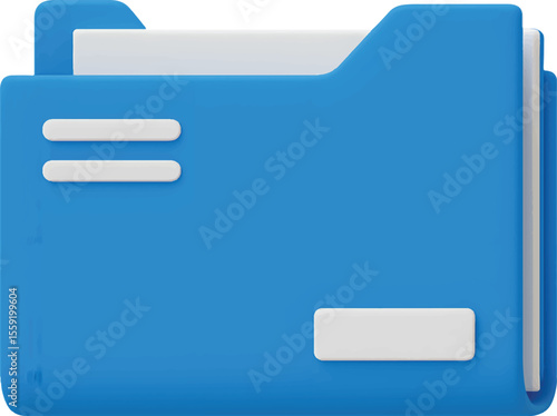 3D blue folder icon