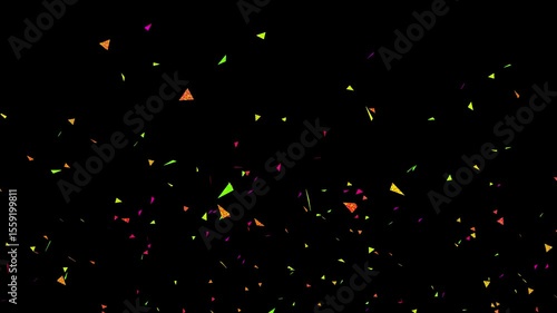 Colorful fireworks confetti explodes on white background, animation of the explosion and fall of confetti in 4k video. confetti bomb effect colorful fireworks confetti explosion on  black background, 