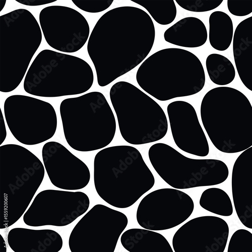 CAD drawings. Drawing of a stone wall for landscaping, outdoor work and park, the foundation of the house foundation. Smooth pebble template background