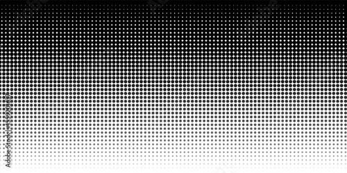 Dotted halftone gradient texture. Vanishing polka dot background. Repeating dots gradation pattern background.