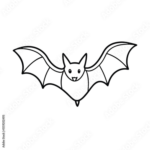 bat night flying outline vector