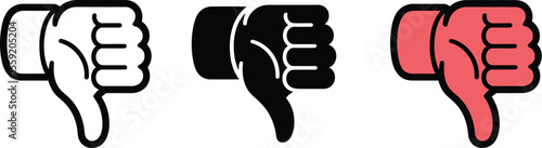 Thumbs down dislike icon vector illustration negative feedback symbol unlike button disapproval sign design editable vector illustration with png format