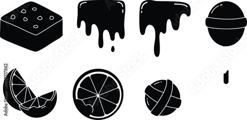 Sweet Treats and Candies in a Minimalist Design