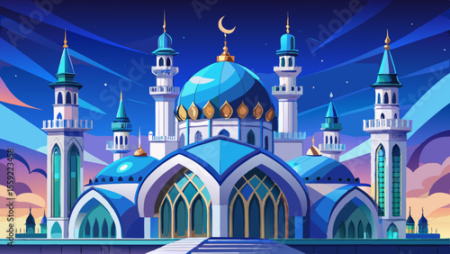 Kul Sharif Mosque, Kazan, Russia
A stunning blend of Islamic and Russian architecture, with blue onion-shaped domes and slender white minarets. The entire mosque glistens like porcelain beneath a 
