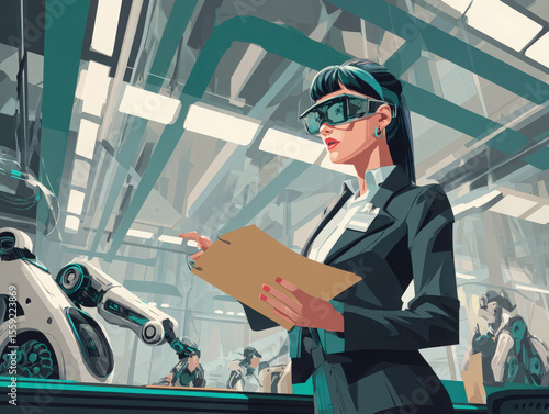 Busy middle-aged businesswoman manager overseeing product launch timeline