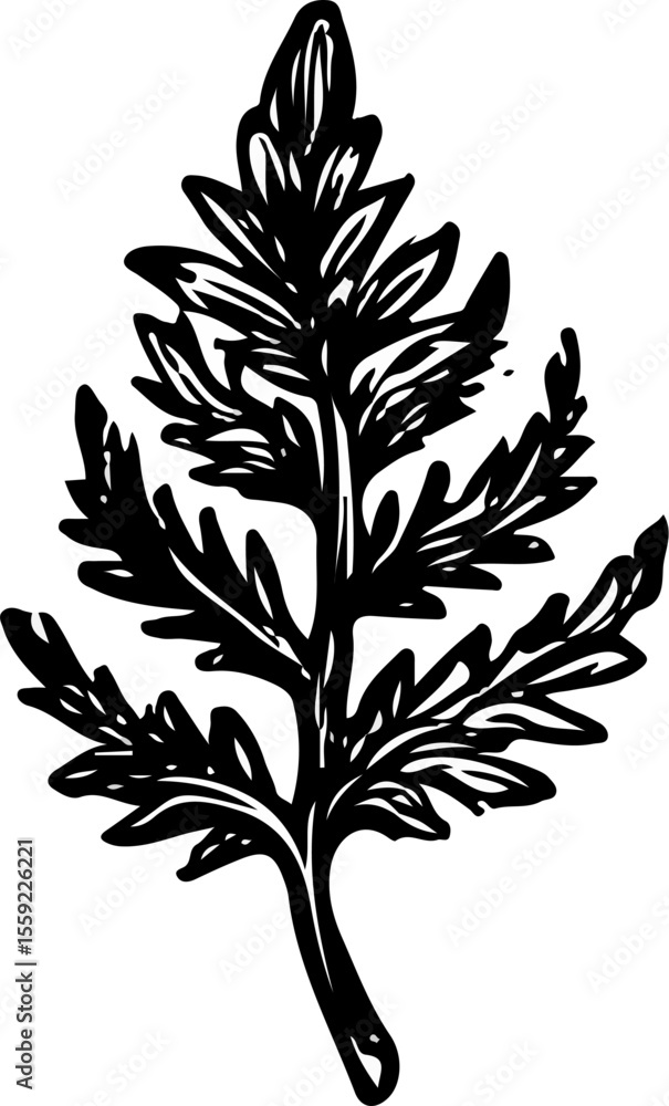 Fototapeta premium Stylized mountain badge with flower element, blending natural elegance with rugged outdoor terrain