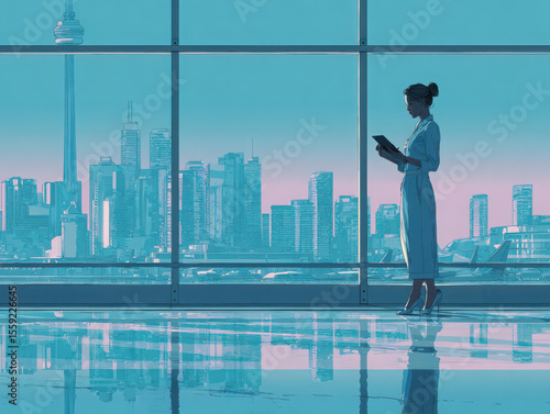 Busy middle-aged businesswoman manager approving payroll adjustments