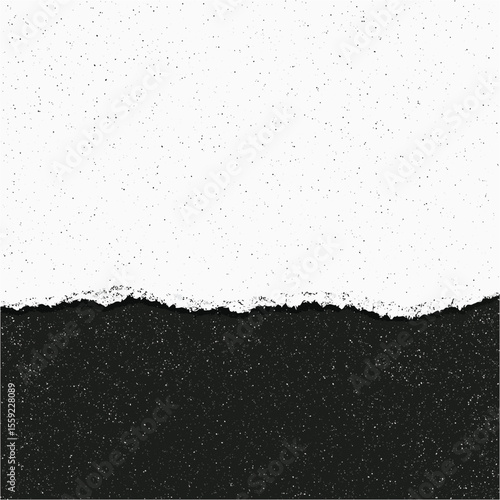 Torn Paper Grunge Texture – Split Black and White Background