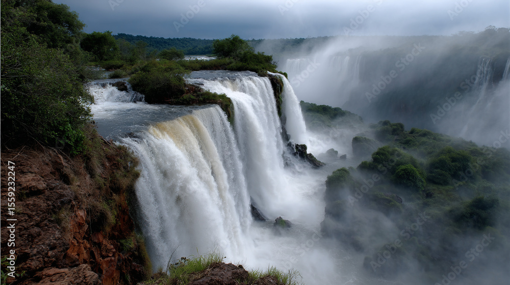 Obraz premium Beautiful waterfall.
