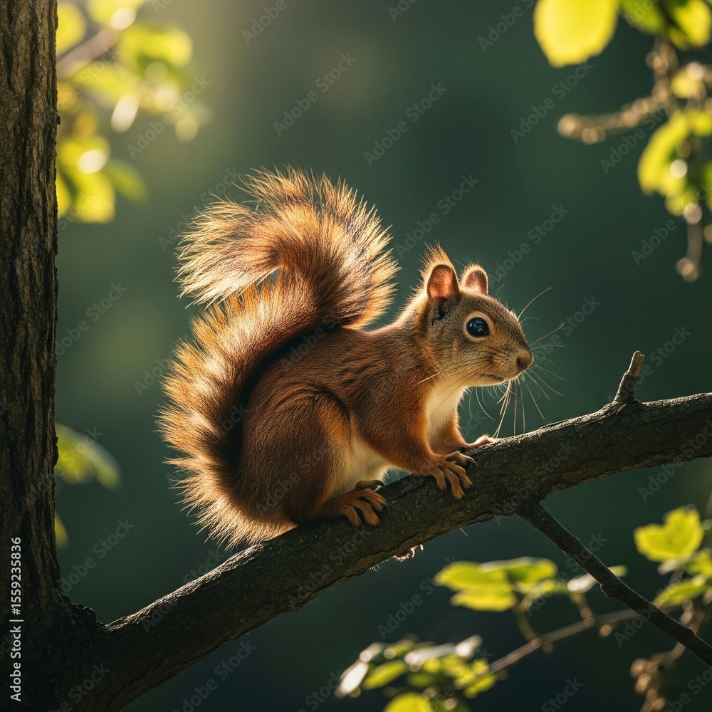 Obraz premium squirrel in the tree