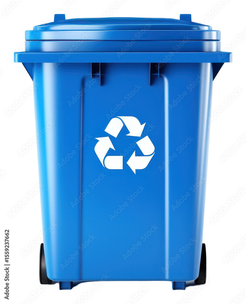 PNG Blue recycle bin with recycle icon white background container recycling. PNG Blue recycle bin with recycle icon white background container recycling.