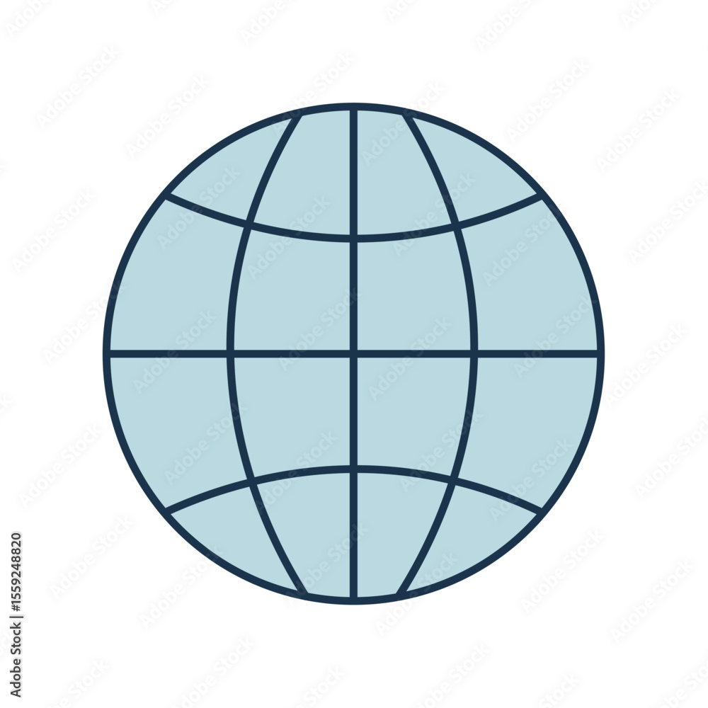 Global Sphere Vector Icon. Global Sphere Vector Icon.