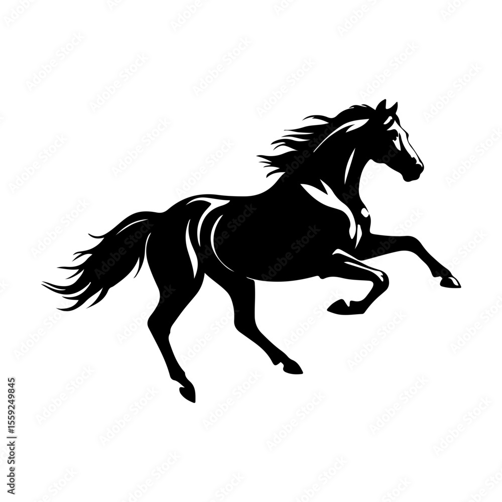Galloping Horse Silhouette Vector Galloping Horse Silhouette Vector