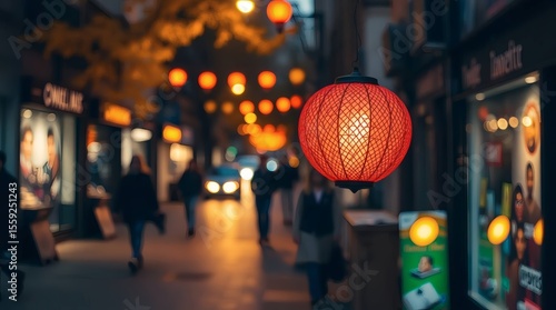 chinese lantern in the city