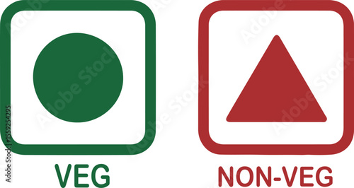 Vegetarian and Non-Vegetarian Food Icons