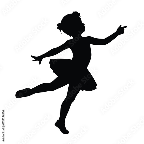 Little baby ballerina silhouette