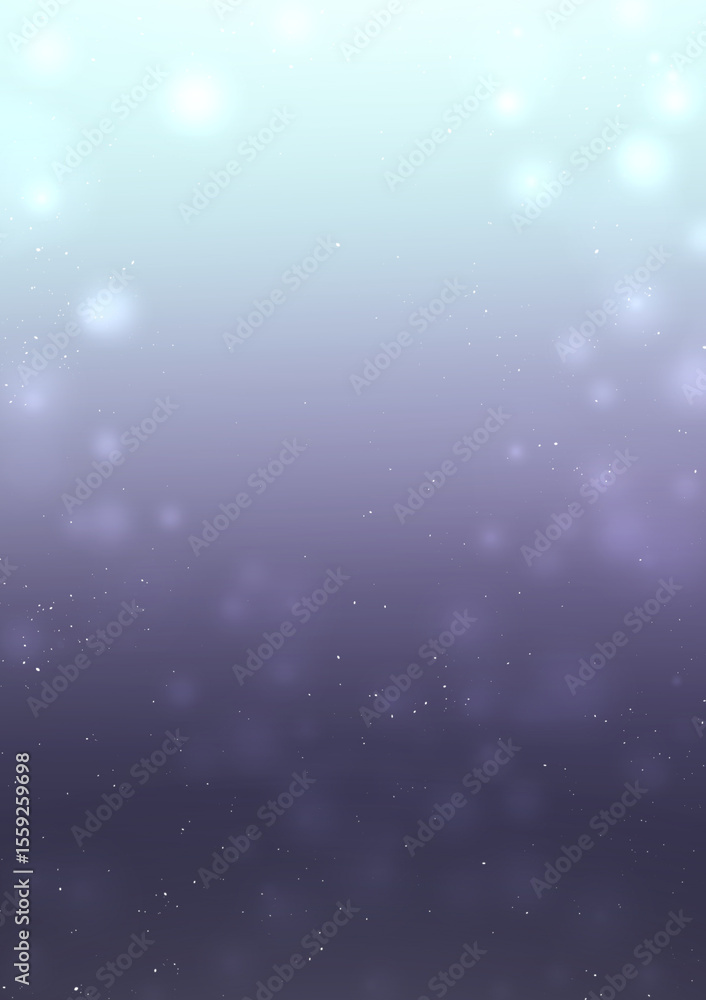 Obraz premium 手描き素材 水色と紫のグラデーションとキラキラ粒子のエフェクト 抽象背景イラスト