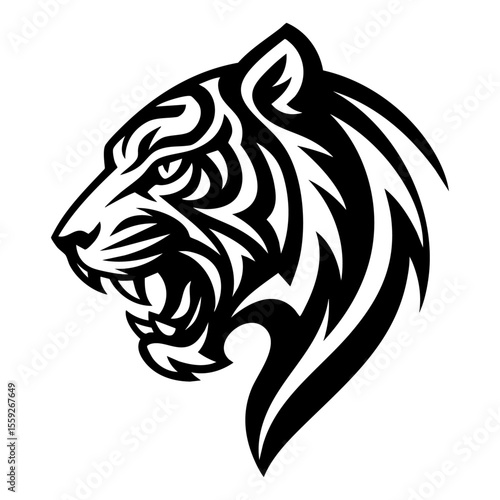tiger head tattoo vector
