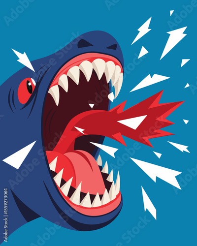 The speakers sharp tongue unleashed a relentless attack their words ting like arrows through the air.. Vector illustration