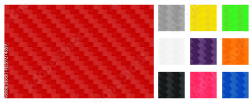 Carbon fiber texture, seamless vector pattern. Versions with different color variations included