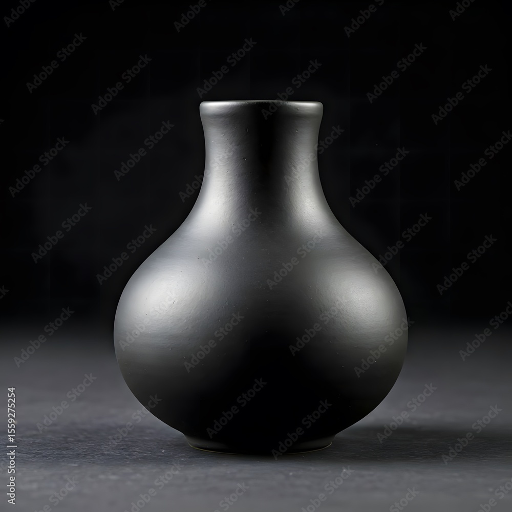 Modern ceramic vase in matte black.jpg Modern ceramic vase in matte black.jpg