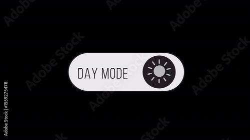 On Off Toggle Switch Button – Light & Dark Mode UI Animation