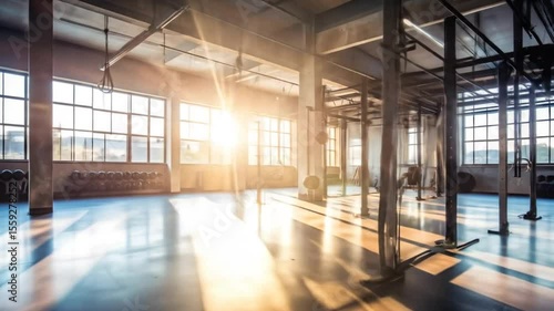 Wallpaper Mural Sunlit workout haven showcasing fitness equipment and motivational atmosphere indoors Torontodigital.ca