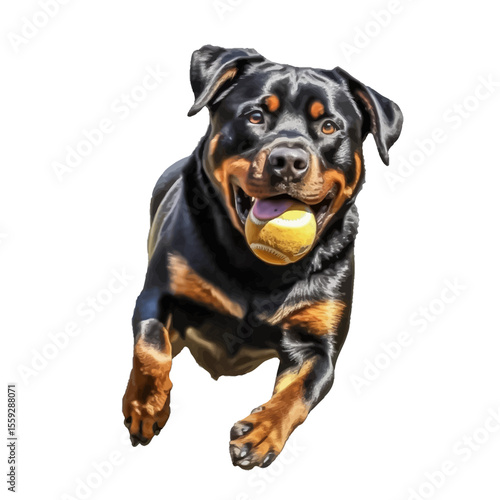 rottweiler isolated on white