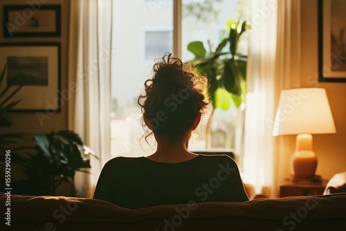 Relaxing Indoors With Plants in a Cozy Setting During Daylight Hours