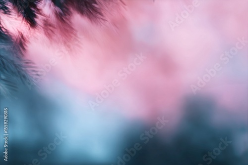 Beautiful Twilight Sky Transitions With Pink and Blue Hues Over a Tranquil La...