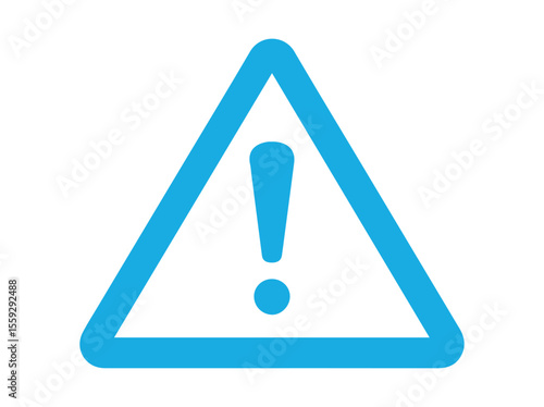 Warning line icon. Attention sign. Vector illustration isolated on white background. warning triangle with an exclamation point. coloring Warning Triangle Icon with Exclamation. 