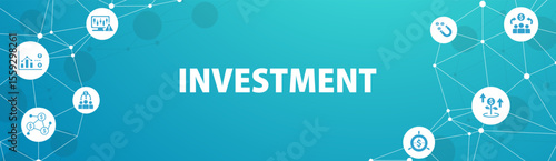 Investment icon set. Containing investor, mutual fund, asset, risk management, economy, financial gain, interest and stock icons.