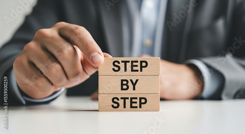 Step by step progress growth development process stages plan strategy method approach guide way path