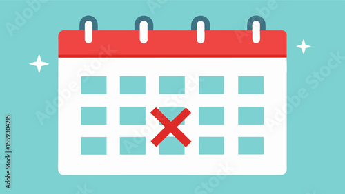 Missed Opportunities A calendar with canceled plans and crossedout events symbolizes the missed opportunities and experiences that can result from mental health conditions.. Vector illustration