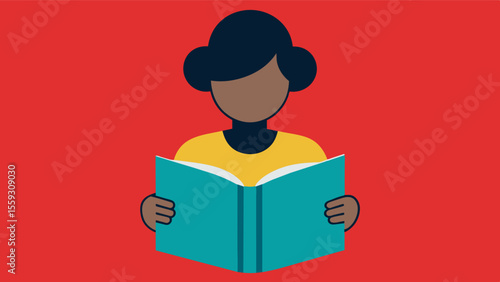 Reading a challenging book or article that requires focus and critical thinking.. Vector illustration