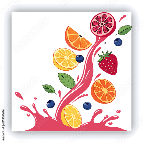 Banner image for design, web site. Watermelon drink in glasses and slices of watermelon on plate on light gray table background. Table top view with copy space