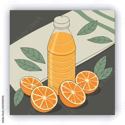 Banner image for design, web site. Watermelon drink in glasses and slices of watermelon on plate on light gray table background. Table top view with copy space