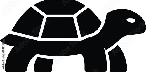 Silhouette turtle walking simple minimal outline vector Illustrator